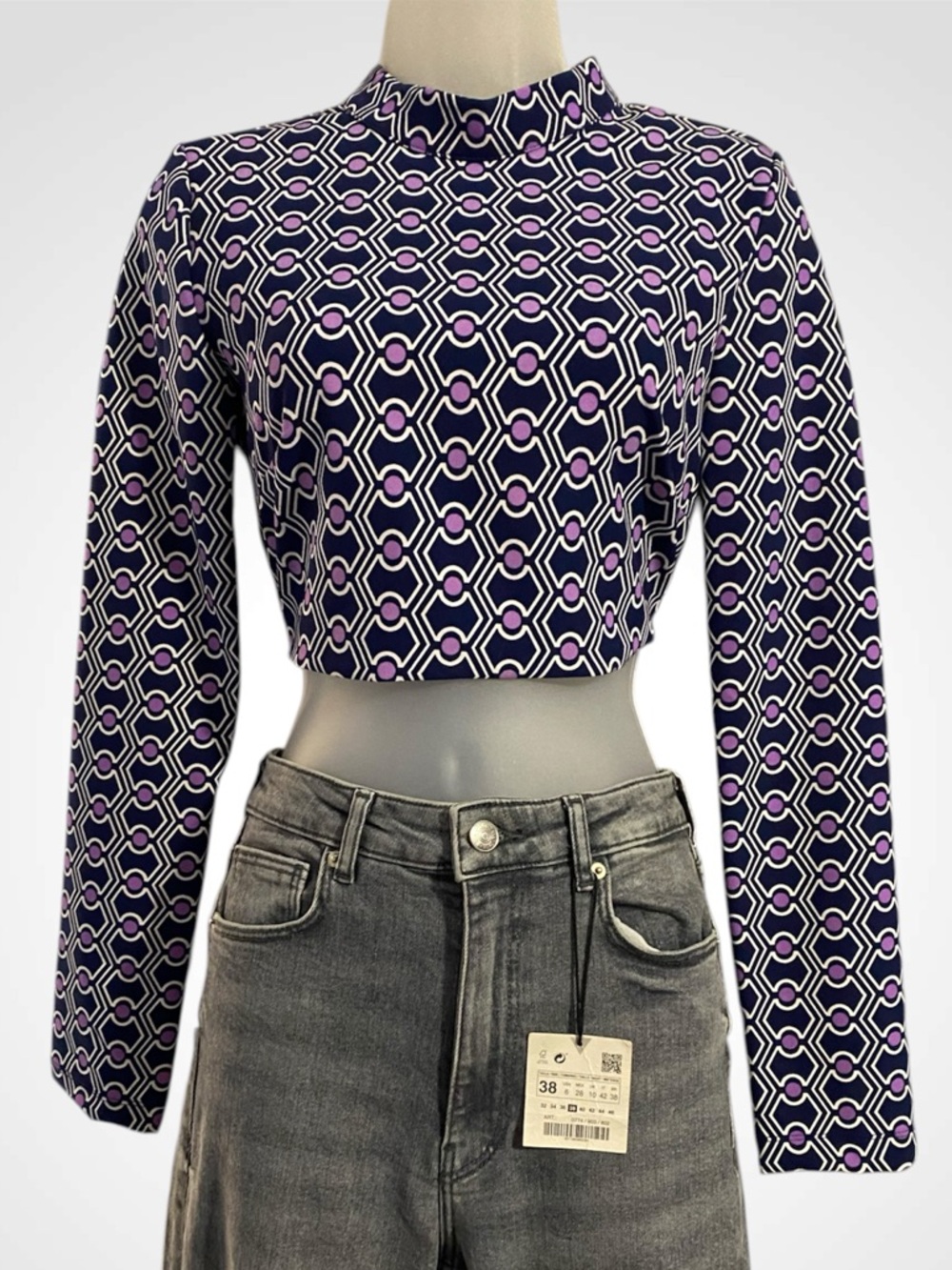 NWT - Dark Blue Cropped Top